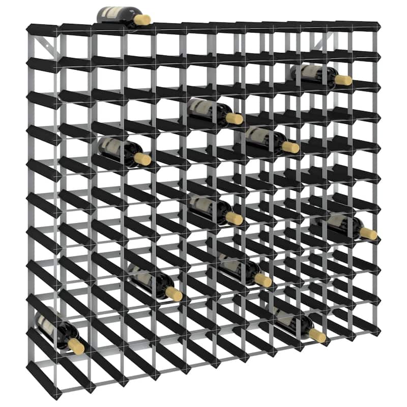 vidaXL Countertop Wine Rack Bottle Holder Wine Storage Organizer Solid Wood - 43.3" x 8.9" x 39.6"