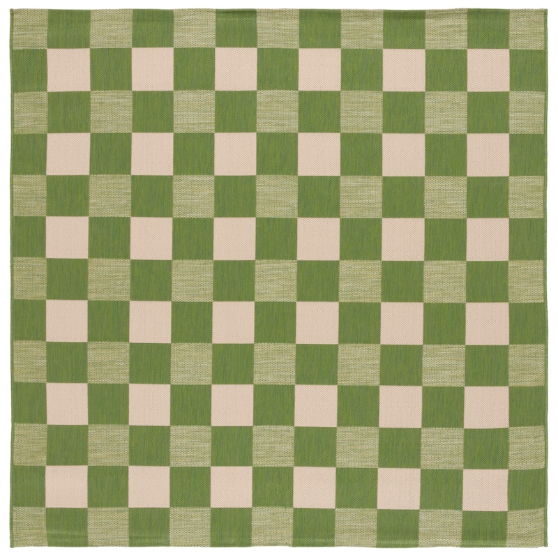 SAFAVIEH Courtyard Eveli Transitional Rug - 2'7" Square - Green/Sage