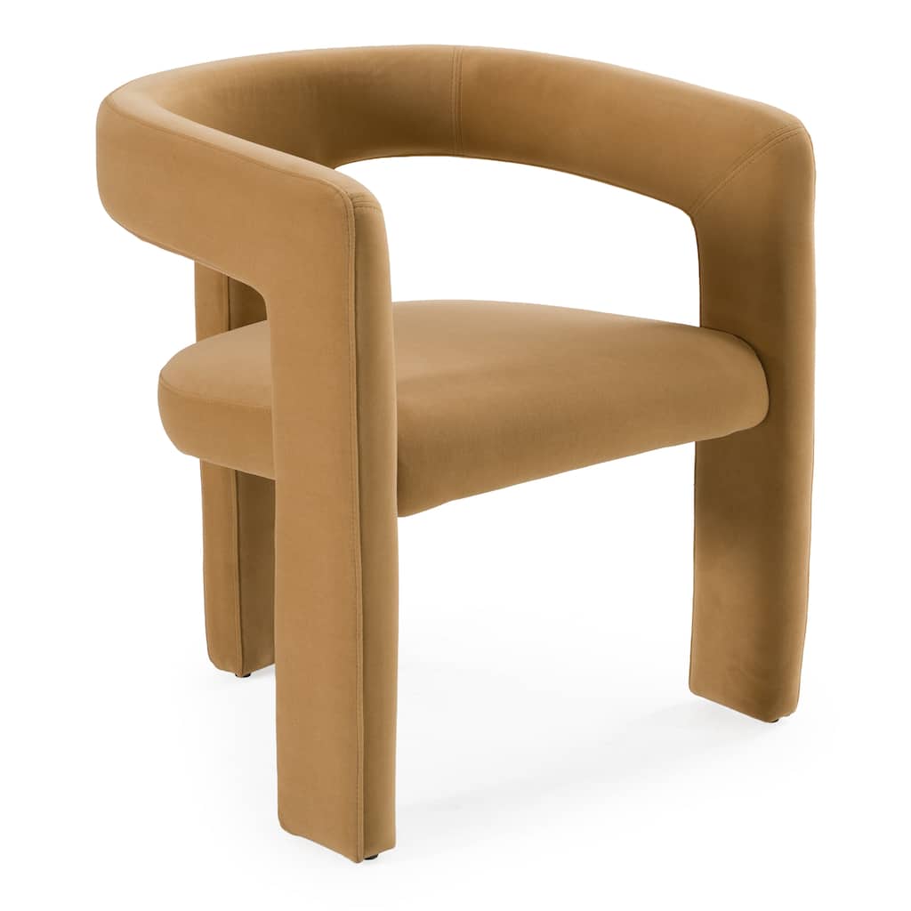 Modrest Cherish Modern Tan Fabric Dining Chair
