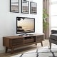 preview thumbnail 11 of 38, Render Low Profile 59 Inch TV Stand in Walnut / White Walnut