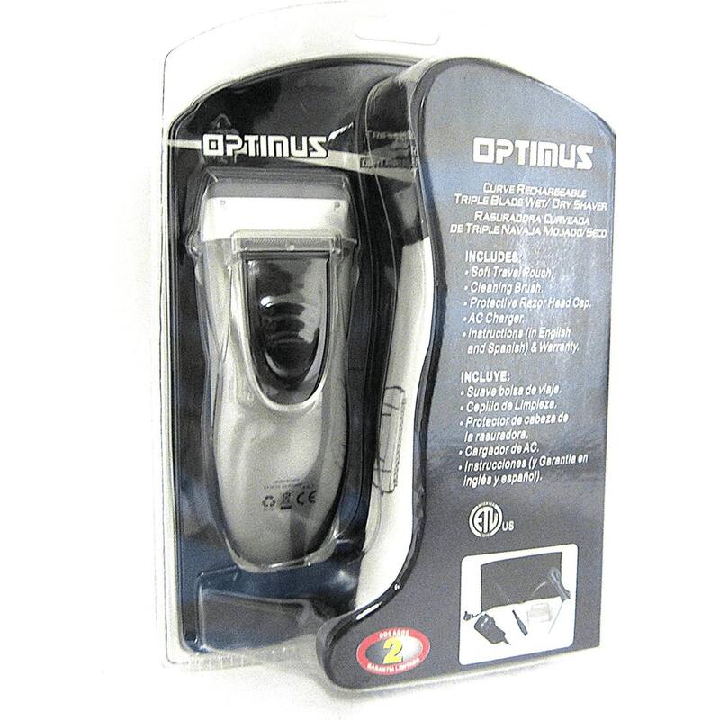 Optimus Cordless Rechargeable LED Shaver with Pop-Up Trimmer