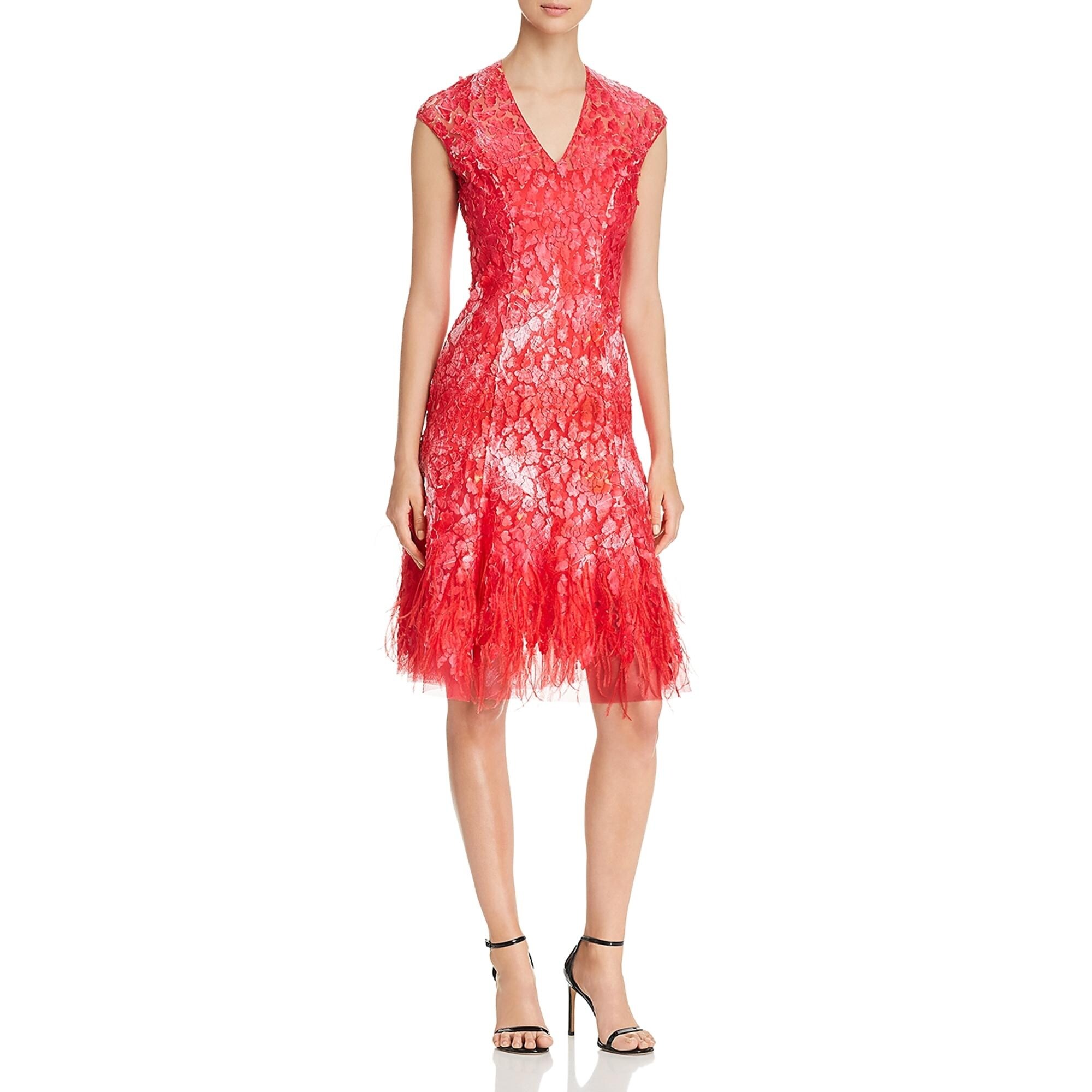 elie tahari red dress