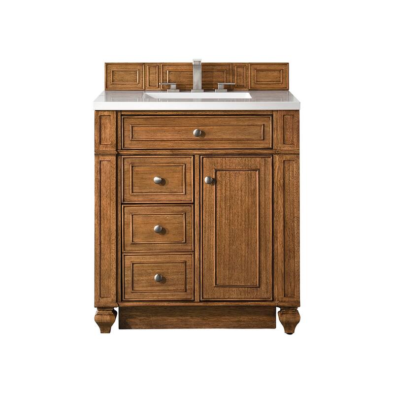 James Martin Vanities 157-V30-3WZ Bristol 30" Free Standing Single - Saddle Brown
