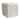 Pasargad Home Galaxy Collection Cowhide Square Ottoman, Silver