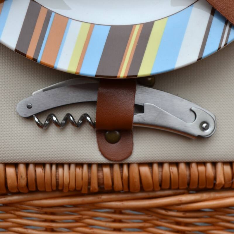 Picnic at Ascot - Willow Basket for Two with Blanket & Coffee Service