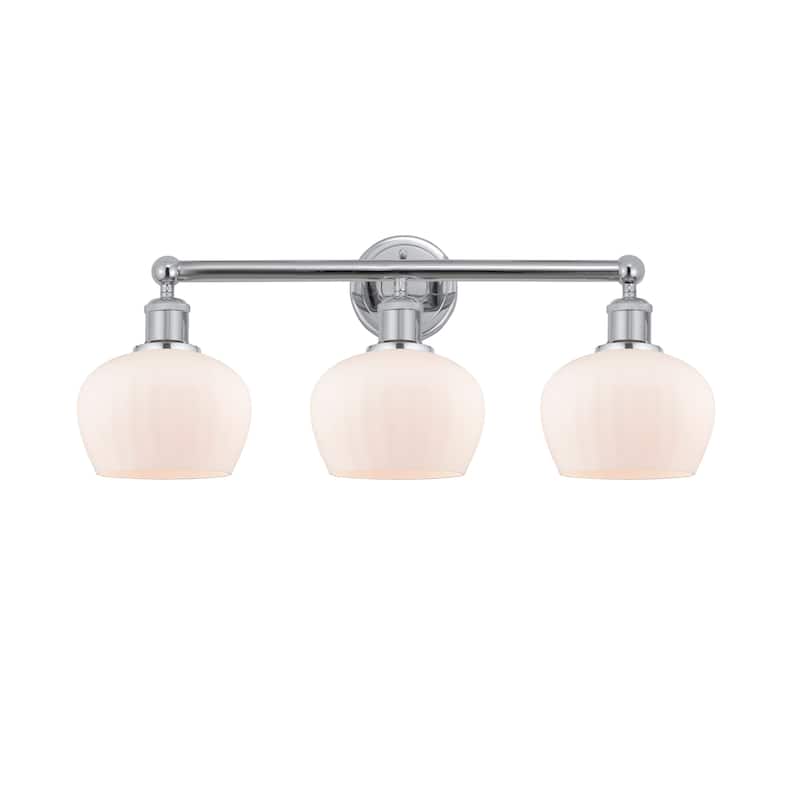Innovations Lighting 616-3W-10-25 Fenton Vanity Fenton 3 Light 25" - Polished Chrome / Matte White