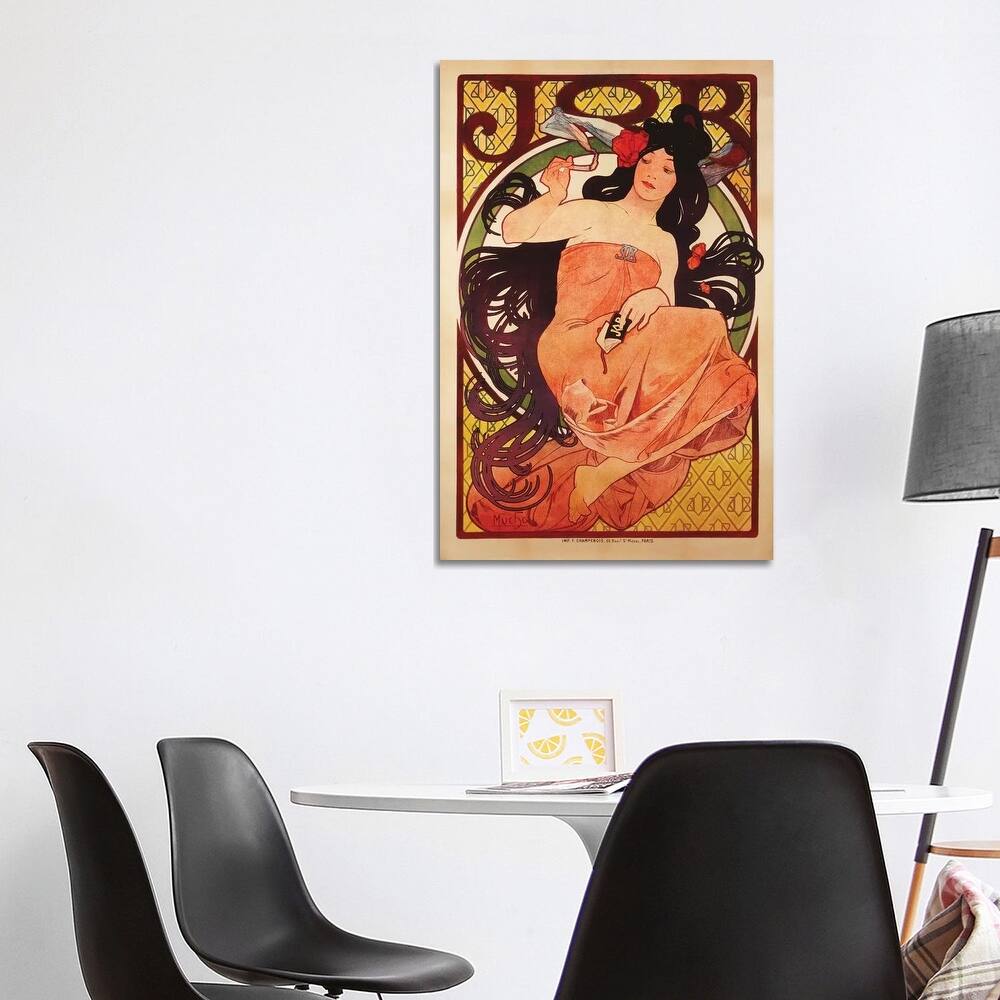 iCanvas "JOB Rolling Papers Advertisement, 1898" by Alphonse Mucha Canvas Print