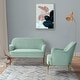 preview thumbnail 13 of 117, Barbara 43" Contemporary Velvet Loveseat Sofa with Goldtone Metal Legs by HULALA HOME