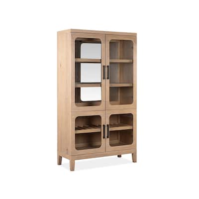 Magnussen Home Somerset Butternut Buffet Curio - 40''W x 17''D x 71.75''H