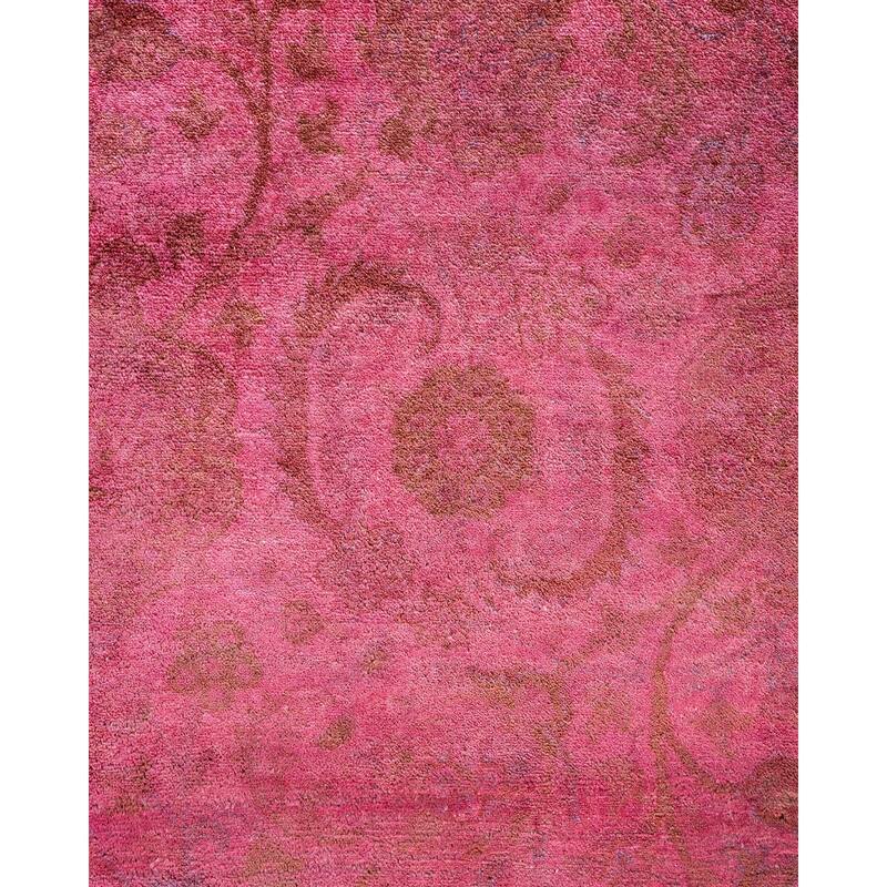 Fine Vibrance One-of-a-Kind Hand-Knotted Area Rug - Pink, 9' 2" x 9' 5" - 9' 2" x 9' 5"