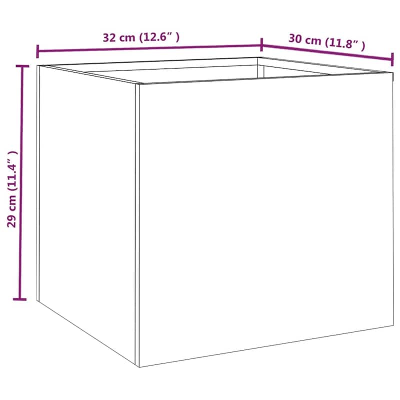 vidaXL Planter Stand Outdoor Raised Garden Bed for Vegetables Corten Steel