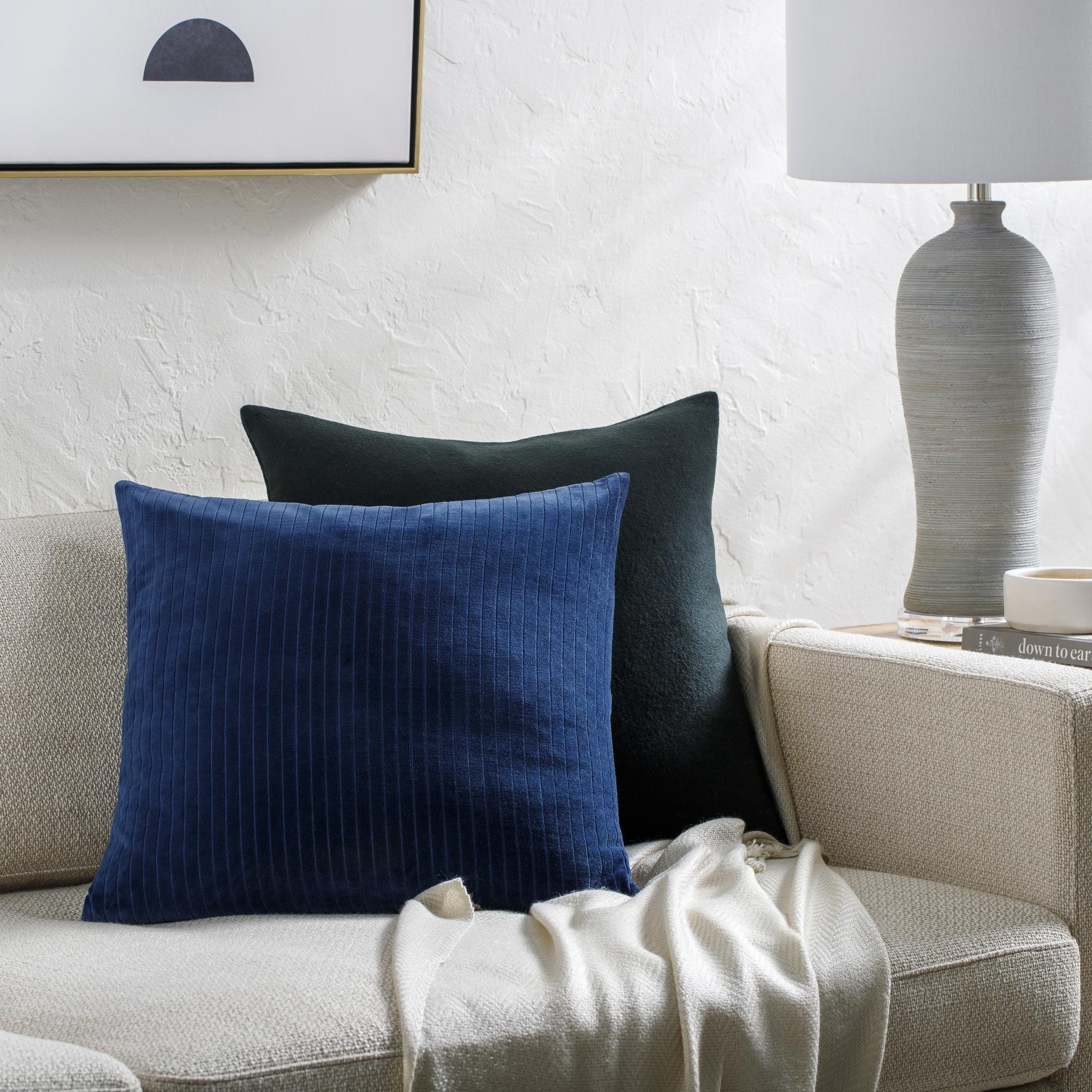 Artistic Weavers Deveron Cotton Velvet Strip Throw Pillow