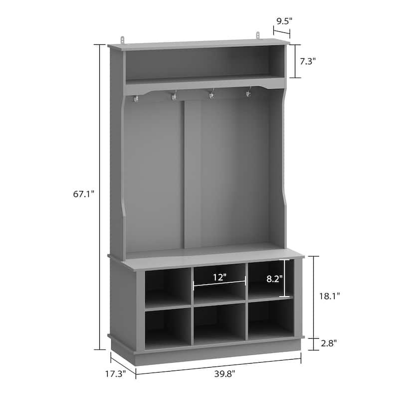 Hall Tree Storage Bench Shoe Rack Entryway Hall Tree Shoe Storage On