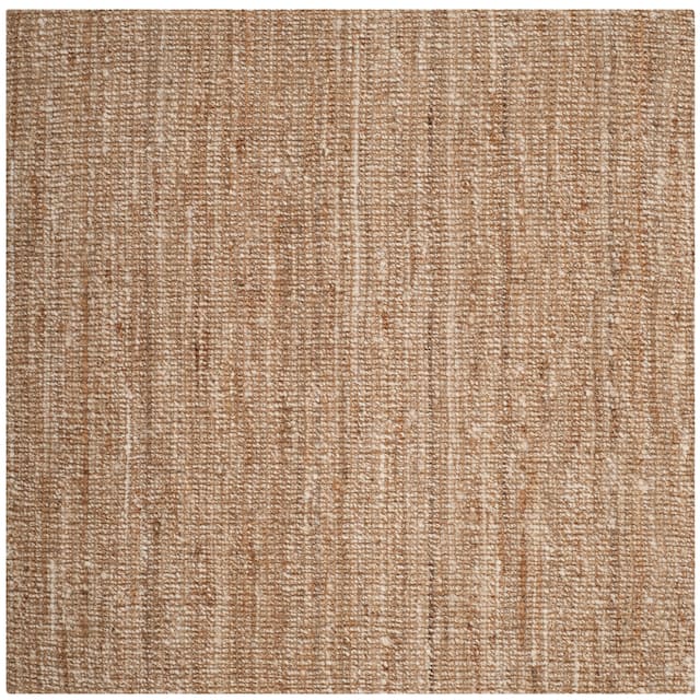 SAFAVIEH Jerneja Handmade Solid Chunky Jute Area Rug - 8' x 8' Square - Natural/Ivory