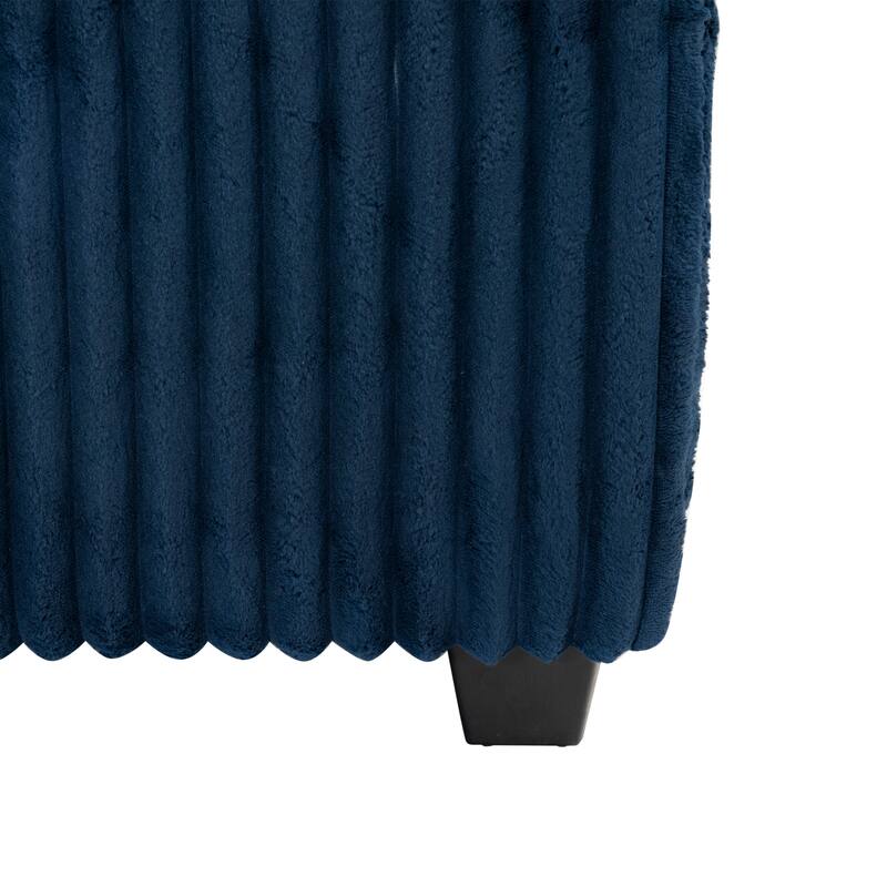 SAFAVIEH Couture Lynzie Plush Corduroy Storage Bench - 55"W x 21"D x 19"H