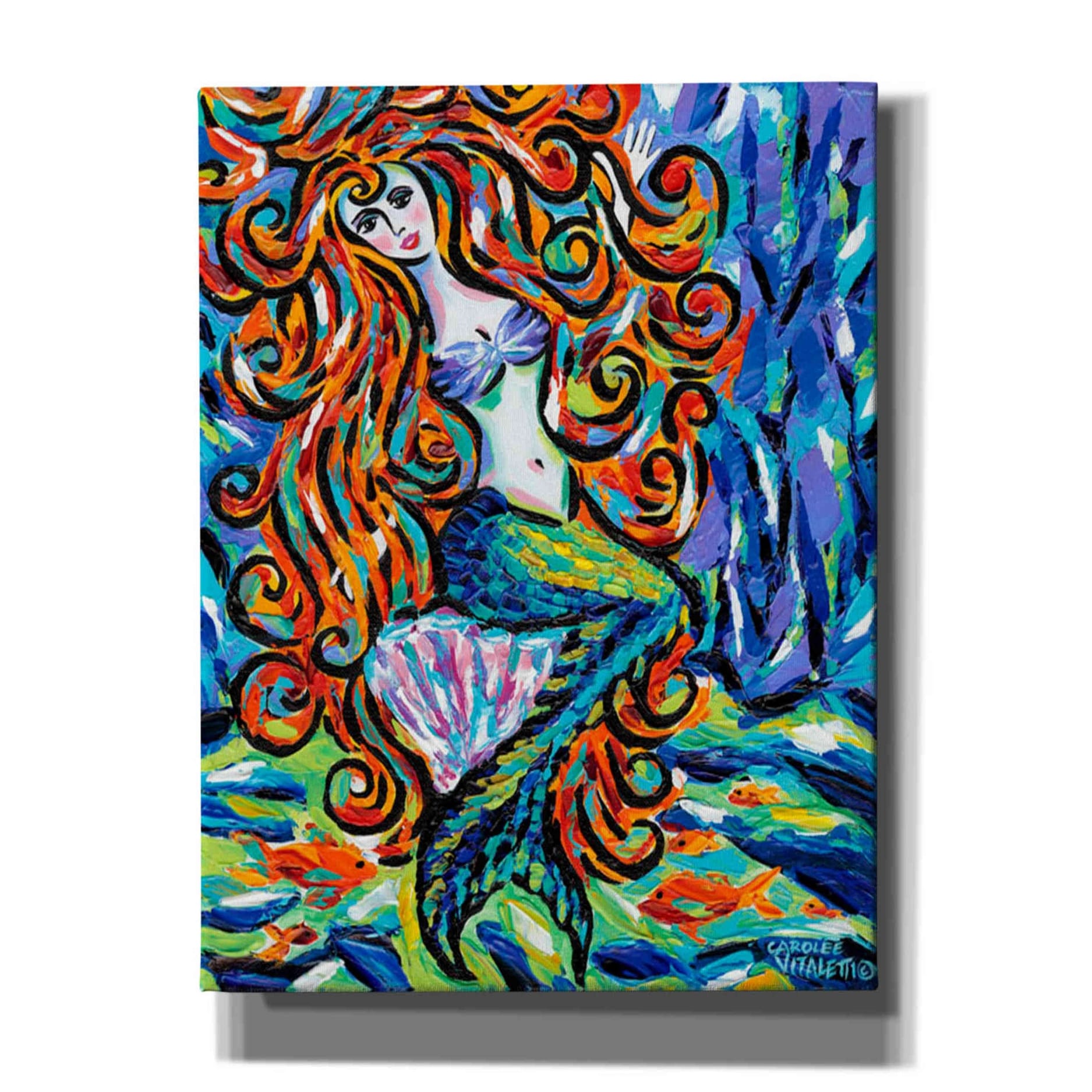 Epic Graffiti 'Ocean Friends III' by Carolee Vitaletti, Canvas Wall Art