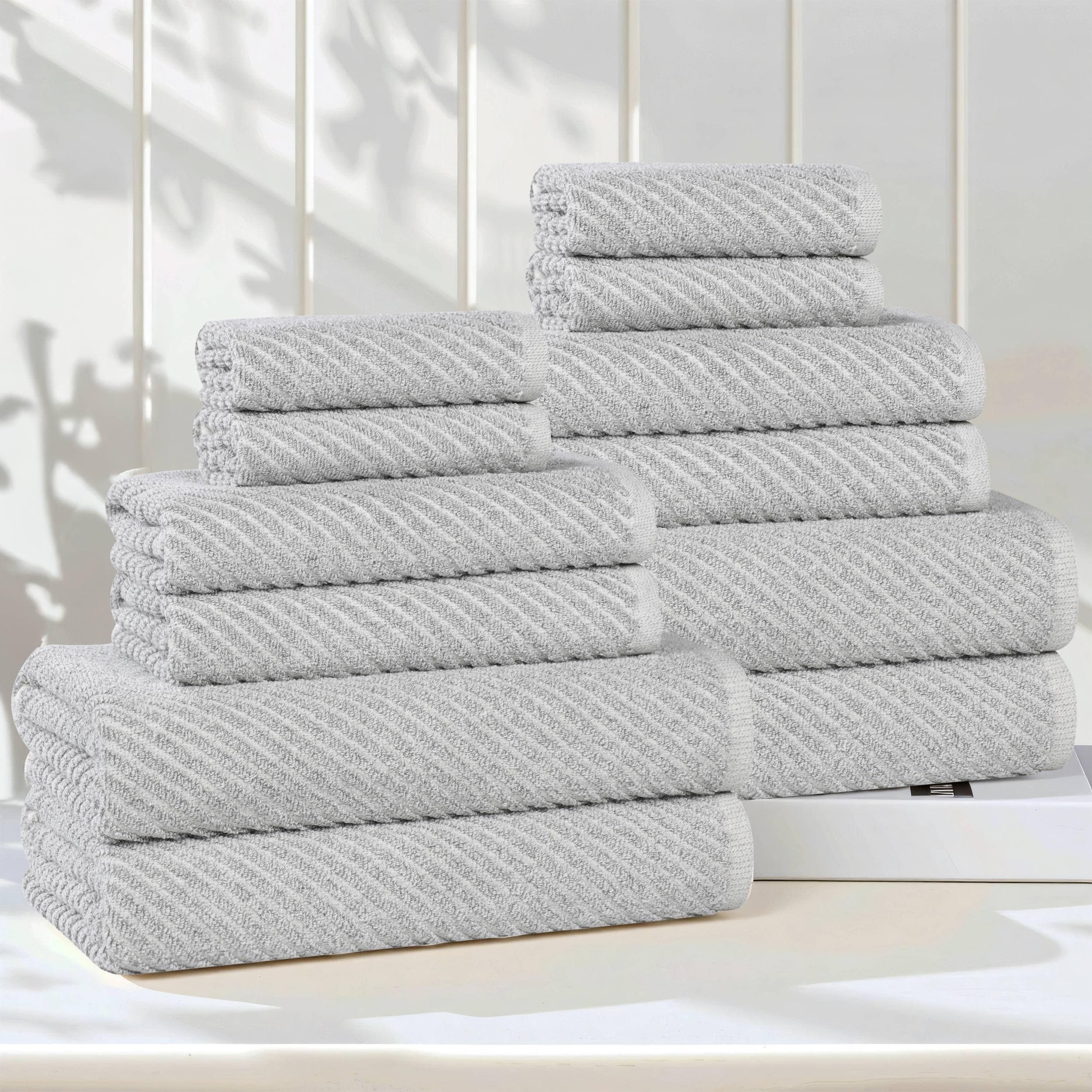 Superior Amelia Viscose Cotton Blend 12 Piece Towel Set