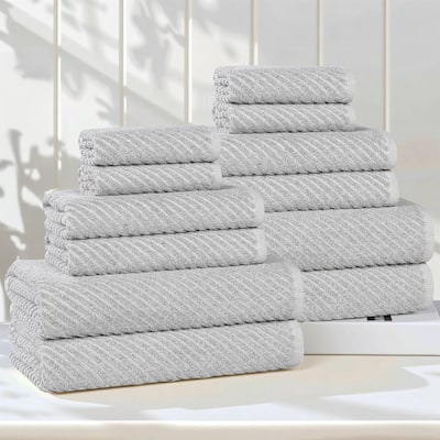 Superior Amelia Viscose Cotton Blend 12 Piece Towel Set