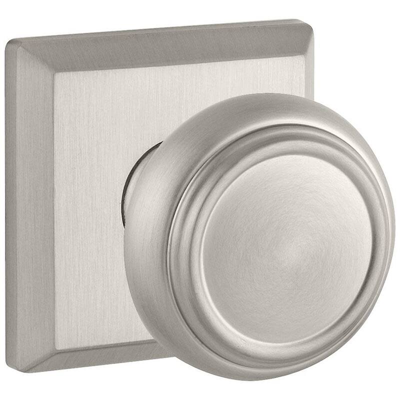 Baldwin Traditional Non-Turning Two-Sided Dummy Door Knob Set with - Satin Nickel