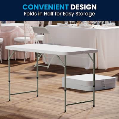 Plastic Height Adjustable Folding Table