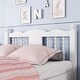 preview thumbnail 15 of 19, Twin Bed with Column-Decoration Headboard, with Bed Slats
