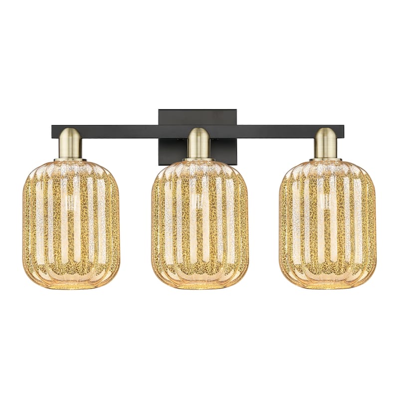 Innovations Lighting 716-3W-14-26 Preston Vanity Cylinder Preston 3 - Black Antique Brass / Mercury