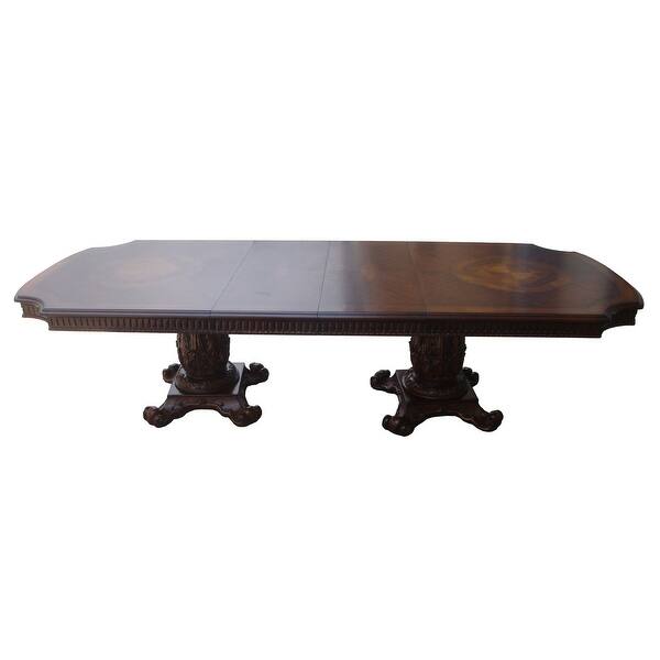 ACME Vendome Dining Table w/Double Pedestal, Cherry (1Set/3Ctn) Bed