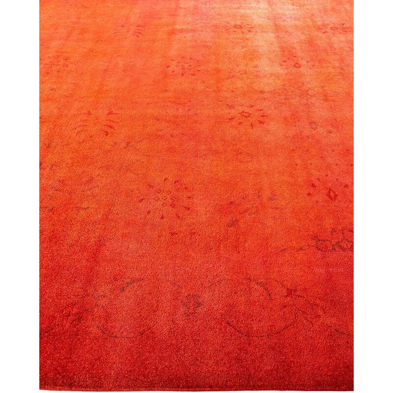Vibrance, One-of-a-Kind Hand-Knotted Area Rug - Orange, 9' 2" x 12' 4" - 9' 2" x 12' 4"
