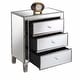 preview thumbnail 7 of 15, Silver Orchid Olivia 3-drawer Mirrored End Table