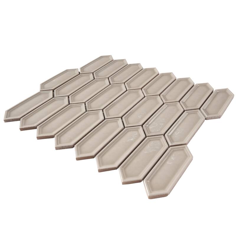 Forio 1.2" x 4.2" Picket Glossy Porcelain Mosaic Tile