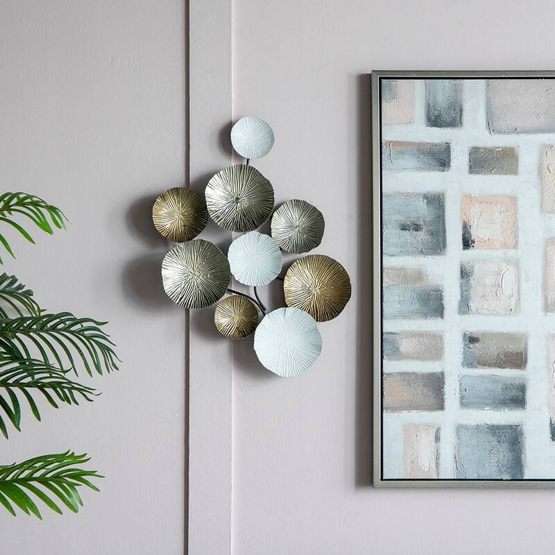 24.5" x 18" Contemporary Metal Wall Decor Accent
