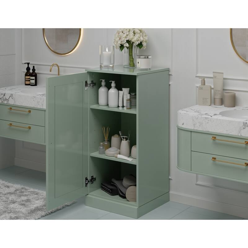 Palace Imports Solid Wood Bathroom Storage Cabinet, Raised Panel Door, Adjustable Shelves