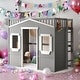 preview thumbnail 1 of 8, Elegant Twin Size House Loft Bed With Ladder and Guaranteed, Health and Comfort, Sturdy Construction & Unique Design, Gray+White Grey