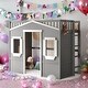 preview thumbnail 1 of 30, Twin Size House Loft Bed With Ladder and Guaranteed, Stability, White+Gray Grey