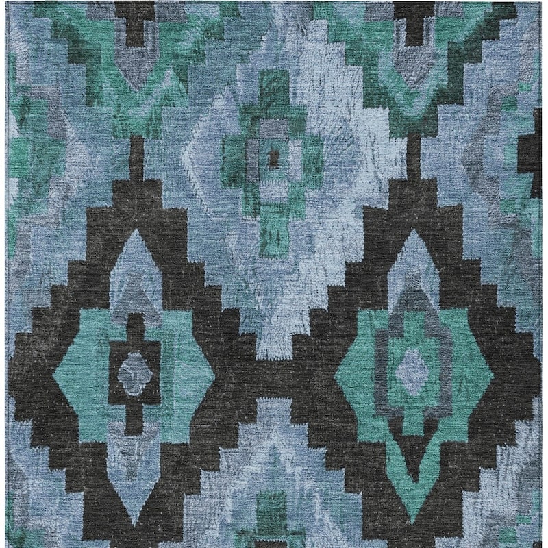 HomeRoots Aztec Transitional Rectangle Outdoor Rug