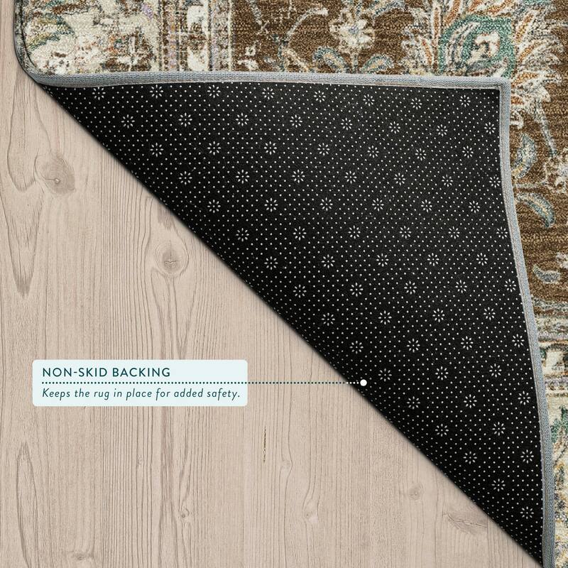 Machine Washable Indoor/ Outdoor Traditional Arvada Chantille Rug