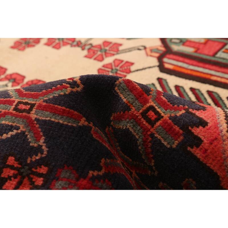 ECARPETGALLERY Hand-knotted Melis Vintage Navy Wool Rug - 5'3 x 9'4