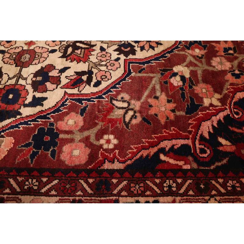 ECARPETGALLERY Hand-knotted Kayseri Vintage Dark Red Wool Rug - 7'2 x 10'4