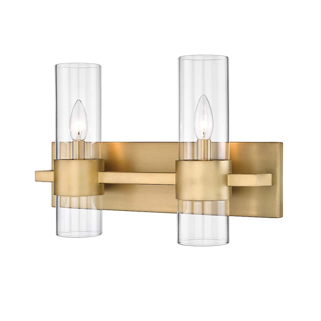 Lawson 2 Light 17 inch Rubbed Brass Vanity Light.