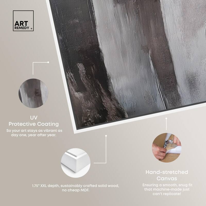 Monochrome Mood I Canvas Set of 2 by Art Remedy