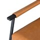 preview thumbnail 10 of 9, Mid-Century Modern Accent Chair with Upholstery, Padded High Backrest, Metal Frame and faux leather wrapped Armrests