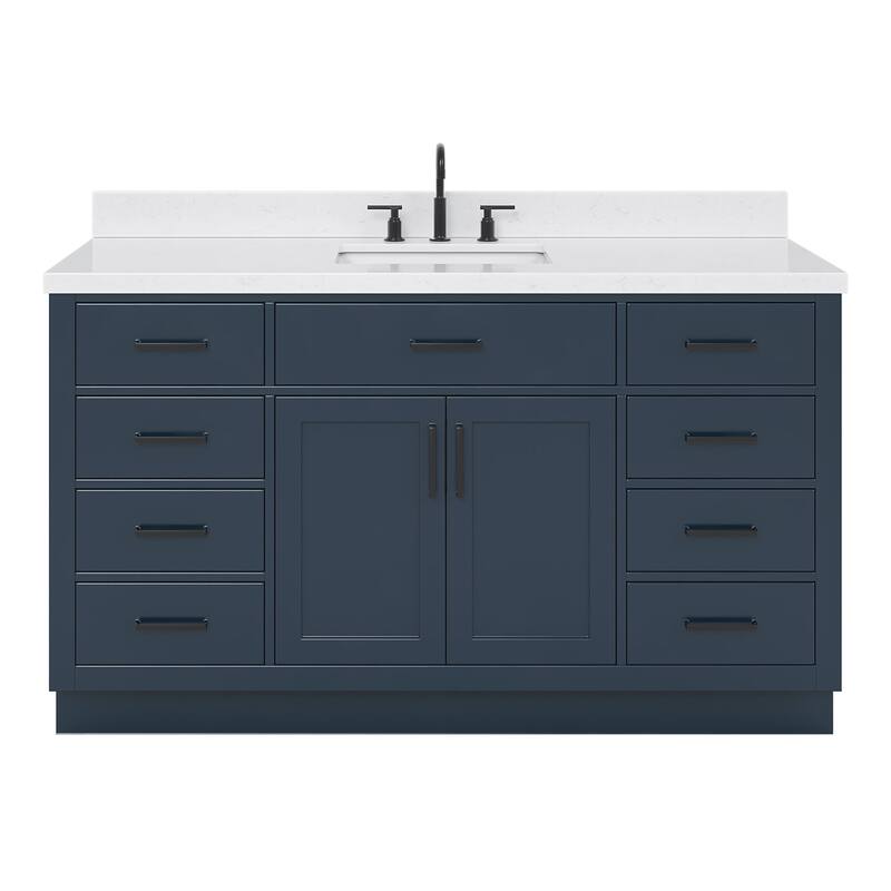 Ariel T060SCQRVO Hepburn 60" Free Standing Single Basin Vanity Set