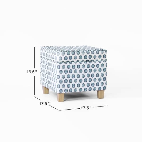 dimension image slide 10 of 15, Carson Carrington Birkerod Square Lift-off Storage Ottoman