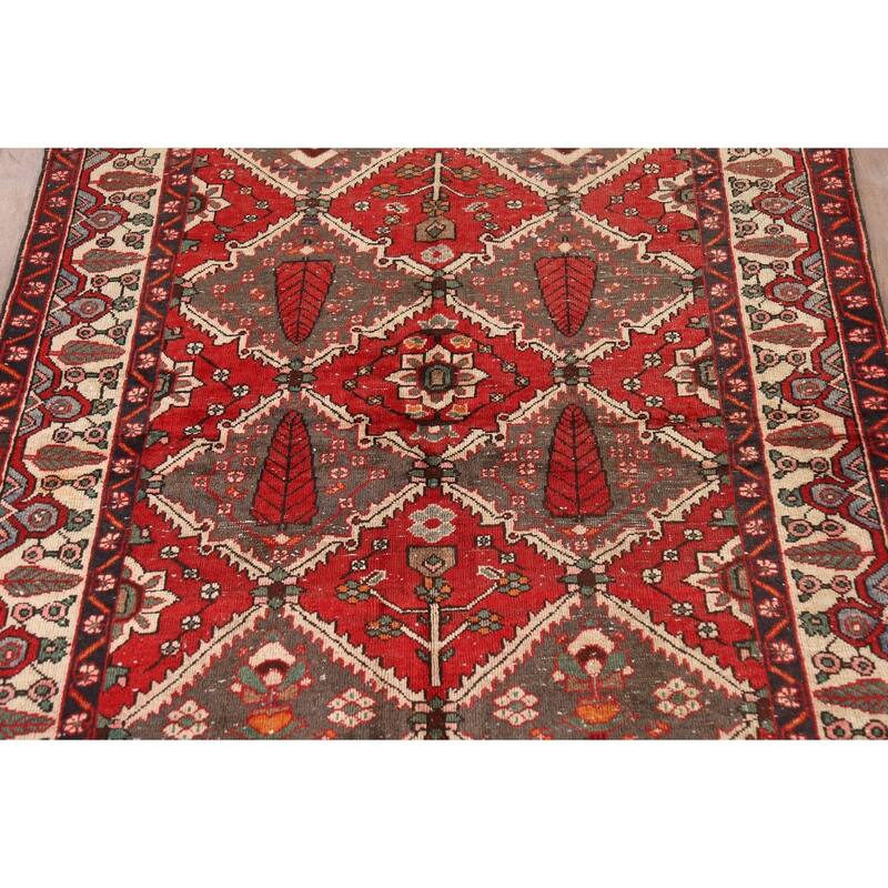 Red Bakhtiari Persian Area Rug Hand-Knotted Wool Carpet - 4'11" x 7'1"