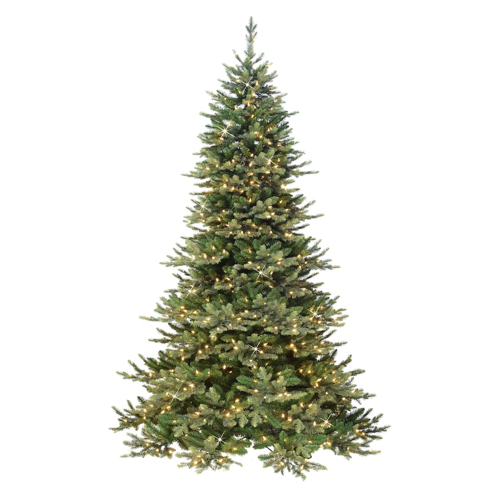 Puleo International 7.5 ft. Pre-Lit Royal Majestic Douglas Fir Downswept Artificial Christmas Tree