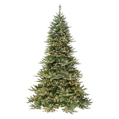 Puleo International 7.5 ft. Pre-Lit Royal Majestic Douglas Fir Downswept Artificial Christmas Tree