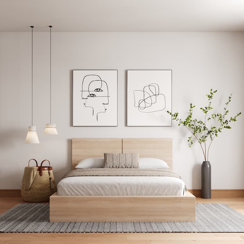 James Platform Bed with Headboard