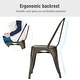preview thumbnail 10 of 21, Set of 4 Dining Side Chair Stackable Bistro Cafe Metal Stool GunBlack - See details