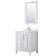 Option White / Giotto Quartz Top / Polished Chrome
