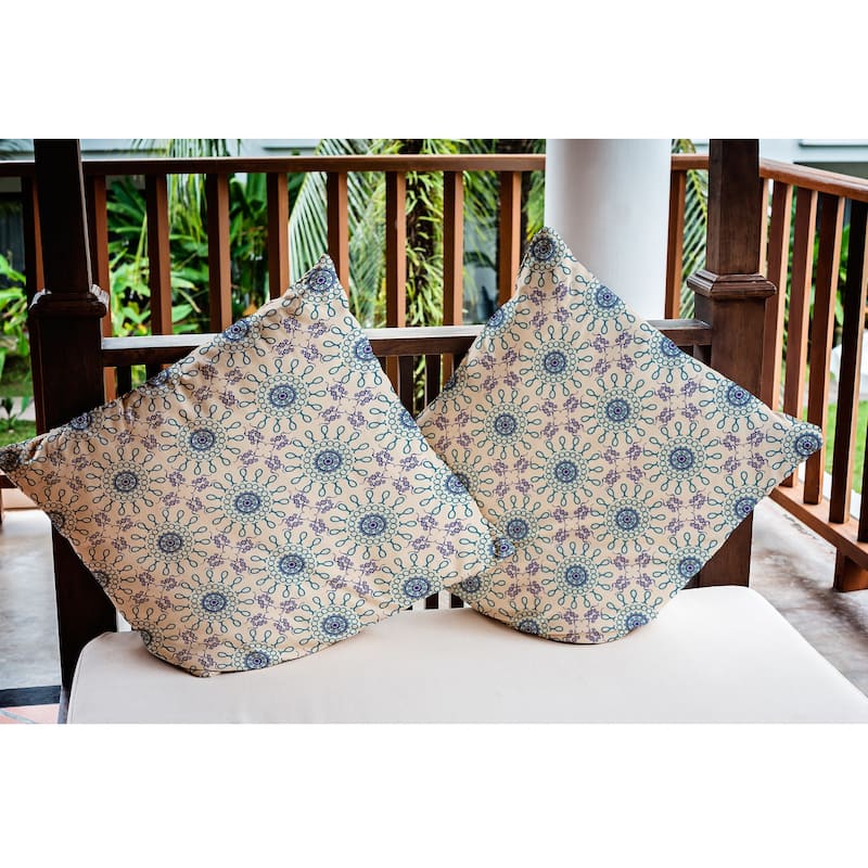Sun Tile Indoor/Outdoor Throw Pillow